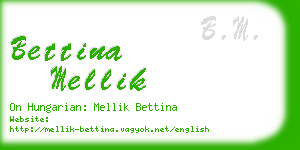 bettina mellik business card